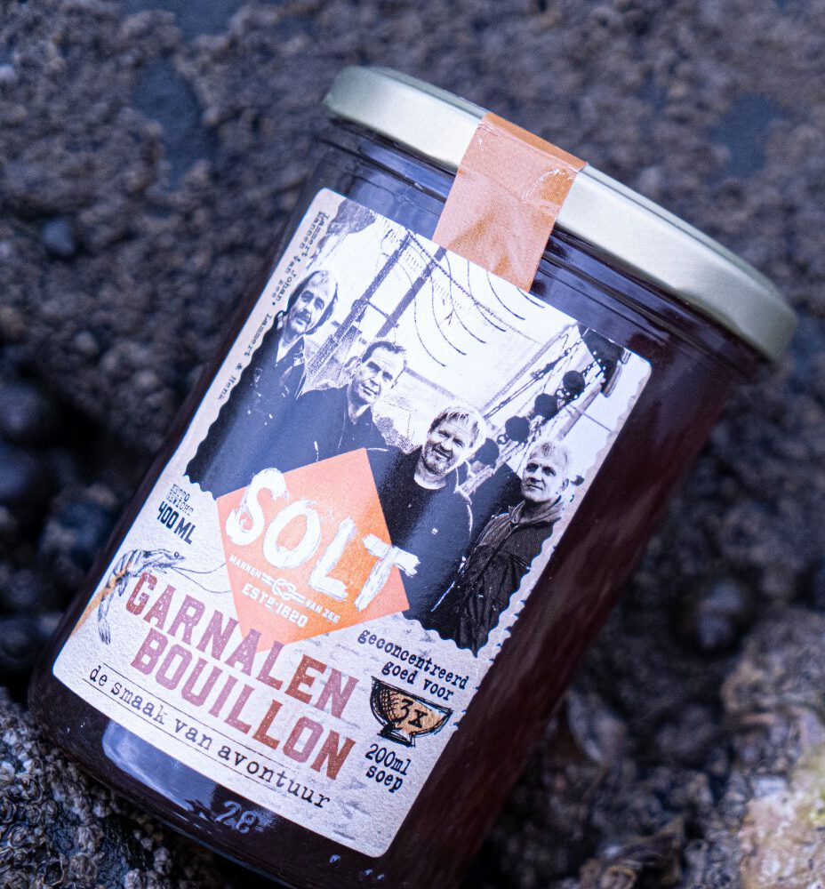 Solt garnalen bouillon pot 400ml Palingrokerij Postma